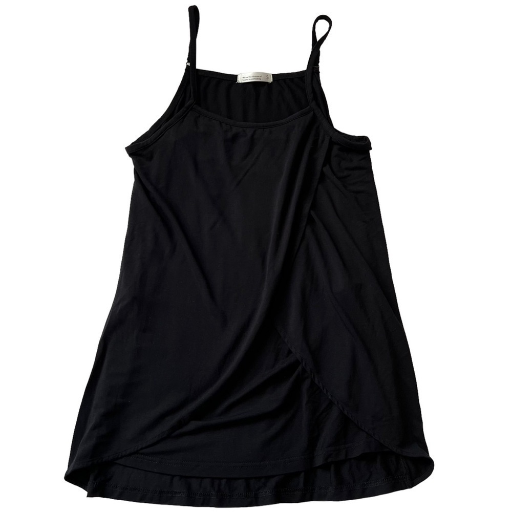 NWOT! Parnixs Womens breastfeeding tank top Size Small black color